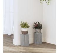 vidaXL Supporti per Piante 2 pz Grigio 10x10x18 cm in Multistrato