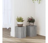 vidaXL Supporti per Piante 2 pz Grigio 15x15x20 cm in Multistrato