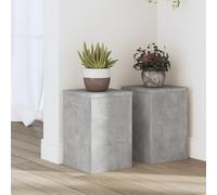 vidaXL Supporti per Piante 2 pz Grigio 20x20x30 cm Legno Multistrato