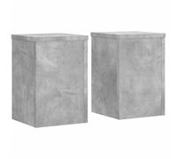 vidaXL Supporti per Piante 2 pz Grigio 25x25x35 cm Legno Multistrato, Supporto per Fiori, Porta Fiori, Supporto per Piante da Interno, Porta Piante