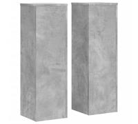 vidaXL Supporti per Piante 2 pz Grigio 25x25x80 cm Legno Multistrato, Supporto per Fiori, Supporto per vasi per Piante, Supporto per vasi per Piante