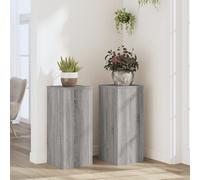 vidaXL Supporti per Piante 2 pz Grigio 30x30x70 cm in Multistrato