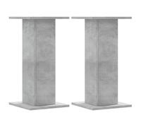 vidaXL Supporti per Piante 2 pz Grigio Cemento 30x30x60 cm Truciolato, Supporto per Fiori, Porta Fiori, Supporto per Piante da Interno, Porta Piante