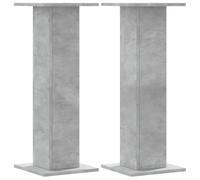 vidaXL Supporti per Piante 2 pz Grigio Cemento 30x30x80 cm Truciolato, Supporto per Fiori, Porta Fiori, Supporto per Piante da Interno, Porta Piante