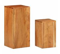 vidaXL Supporti per Piante 2 pz in Legno Massello di Acacia