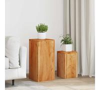 vidaXL Supporti per Piante 2 pz in Legno Massello di Acacia