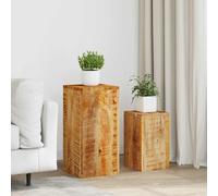 vidaXL Supporti per Piante 2 pz in Legno Massello di Mango