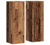 vidaXL Supporti per Piante 2 pz Legno Vecchio 33x33x100 cm Multistrato, Supporto per Fiori, Supporto per vasi per Piante, Supporto per vasi per Piante