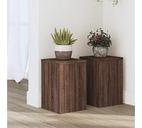 vidaXL Supporti per Piante 2 pz Marrone 20x20x30 cm Legno Multistrato