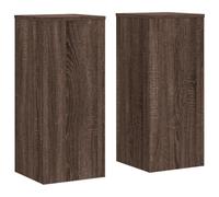 vidaXL Supporti per Piante 2 pz Marrone 30x30x70 cm Legno Multistrato, Supporto per Fiori, Porta Fiori, Supporto per Piante da Interno, Porta Piante