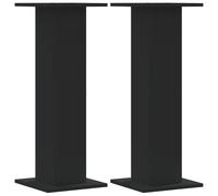 vidaXL Supporti per Piante 2 pz Neri 30x30x80 cm Legno Multistrato