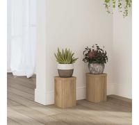 vidaXL Supporti per piante Rovere in multistrato 2 pz 10x10x18 cm