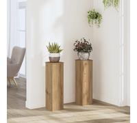 vidaXL Supporti per piante Rovere in multistrato 17x17x60 cm 2 pz