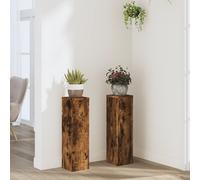 vidaXL Supporti per Piante 2 pz Rovere 17x17x60 cm Legno Multistrato, Supporto per Fiori, Supporto per vasi per Piante, Supporto per vasi per Piante