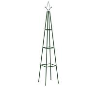 vidaXL Supporti per Piante 2 pz Verde Scuro 35x35x195 cm in Ferro