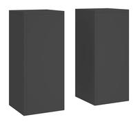 vidaXL Supporti per Piante da Esterno Colonna 2 pz Nero 24x24x55 cm Acciaio