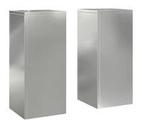 vidaXL Set di 2 supporti per piante in acciaio zincato per uso esterno altezza 55 cm fioriere in metallo resistente decorazione da giardino design moderno ideale per cortili e balconi titolari