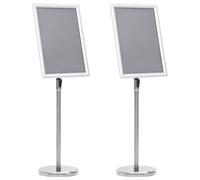 vidaXL Supporti per poster 2 pcs Argento 45 x 32,7 x 108 cm Alluminio