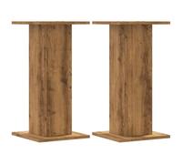 vidaXL Supporti Piante 2 pz Rovere Artigianale 30x30x60 cm Truciolato, Supporto per Fiori, Porta Fiori, Supporto per Piante da Interno, Porta Piante
