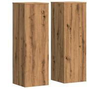 vidaXL Supporti Piante 2 pz Rovere Artigianale 33x33x100cm Multistrato, Supporto per Fiori, Supporto per vasi per Piante, Supporto per vasi per Piante