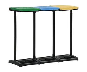 vidaXL Supporti Sacchi Rifiuti con Coperchio 240-330 L Multicolori PP