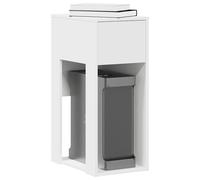 vidaXL Supporto a Torre per Computer con Cassetto Bianco 30x44x74 cm, Supporto a Torre per PC, Supporto per CPU, Supporto per Torre per CPU