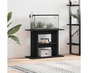 vidaXL Supporto Acquario 80x35x60 cm Legno Multistrato Rovere Nero