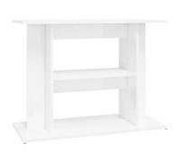 vidaXL Supporto Acquario 80x35x60cm in Legno Multistrato Bianco Lucido (833577)
