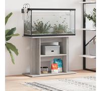 vidaXL Supporto Acquario 80x35x60cm in Legno Multistrato Grigio Sonoma