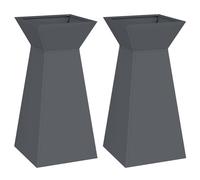 vidaXL Supporto cilindrico antracite per piante per interni ed esterni, design moderno, resistente plastica sintetica, facile da pulire, perfetto per giardini, terrazze