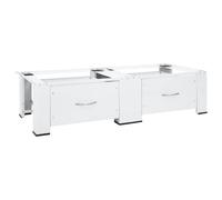 vidaXL Supporto Doppio Lavatrice e Asciugatrice con Cassetti Bianco
