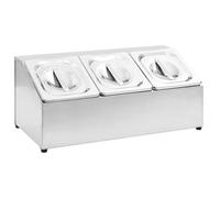 vidaXL Supporto Gastronorm con 3 Contenitori GN 1/6 in Acciaio Inox