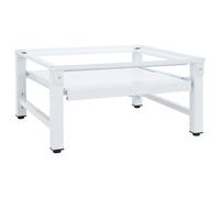 vidaXL Supporto Lavatrice e Asciugatrice con Mensola Estraibile Bianco