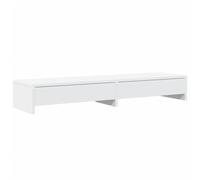 vidaXL Supporto Monitor con Cassetti Bianco 100x27x15 cm in Truciolato, Rialzo per Monitor, Supporto per scrivania per Monitor, scrivania con ripiano per Monitor