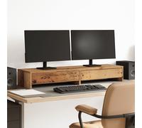 vidaXL Supporto Monitor con Cassetti Legno 100x27x15 cm in Truciolato, Rialzo per Monitor, Supporto per scrivania per Monitor, scrivania con ripiano per Monitor