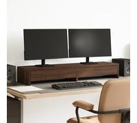 vidaXL Supporto Monitor con Cassetti Marrone 100x27x15cm in Truciolato