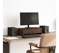 vidaXL Supporto Monitor con Cassetti Marrone 50x27x15 cm in Truciolato