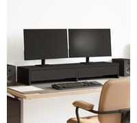 vidaXL Supporto Monitor con Cassetti Nero 100x27x15 cm in Truciolato