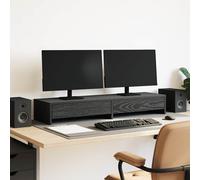 vidaXL Supporto Monitor con Cassetti Rovere Nero 100x27x15 cm