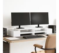 vidaXL Supporto Monitor con Contenitore Bianco 100x27x15 cm Truciolato