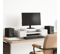 vidaXL Supporto Monitor con Contenitore Bianco 50x27x15 cm Truciolato