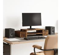 vidaXL Supporto Monitor con Contenitore Fumo 70x27x15 cm Truciolato