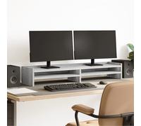 vidaXL Supporto Monitor Grigio Sonoma 100x24x16 cm Legno Multistrato