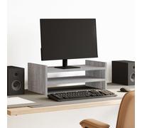 vidaXL Supporto Monitor Grigio Sonoma 50x27x20 cm Legno Multistrato