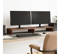 vidaXL Supporto Monitor Rovere Marrone 100x27x10 cm Legno Multistrato