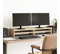 vidaXL Supporto Monitor Rovere Sonoma 100x24x16 cm Legno Multistrato