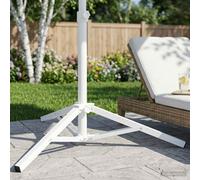 vidaXL Supporto Parasol Bianco Acciaio for 25-32 mm Pole