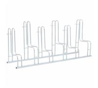 vidaXL Supporto per 6 Bici da Pavimento Autoportante Acciaio Zincato