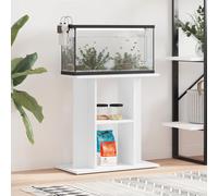 vidaXL Supporto per acquario, Bianco, 60x30x60 cm, Legno ingegnerizzato, Mobiletto per acquario con spazio contenitore, Armadio a 3 ripiani, Uso interno, Multiuso