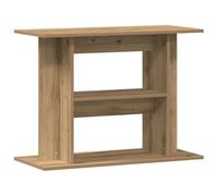 vidaXL Supporto per Acquario Artigianale in Rovere 80x35x60 cm in Legno ingegnerizzato